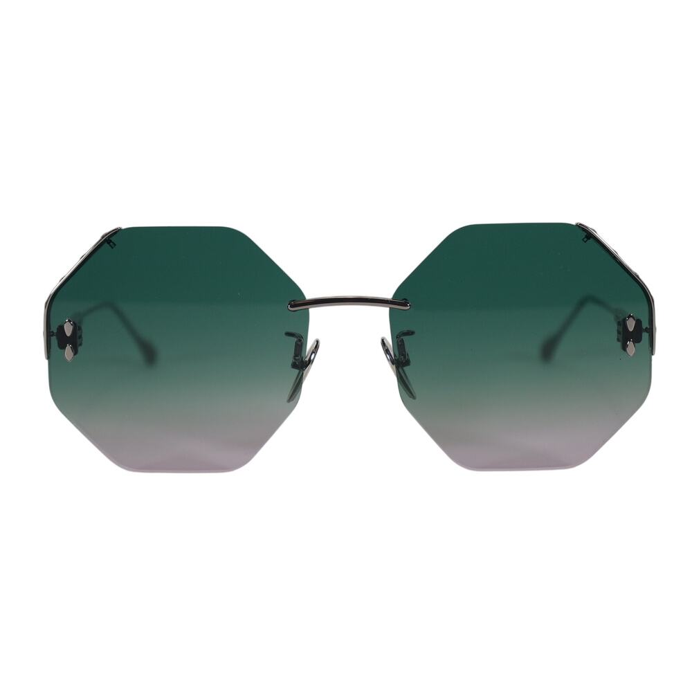 Isabel Marant Geometric Octagon Sunglasses – Green/Pink Gradient – NWT